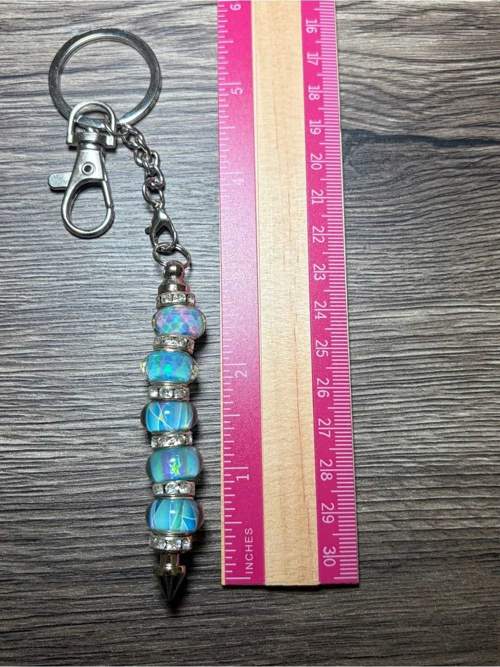 Handmade Beaded Pointed Tip Keychain Self Defense Accessory Bag Charm Gift